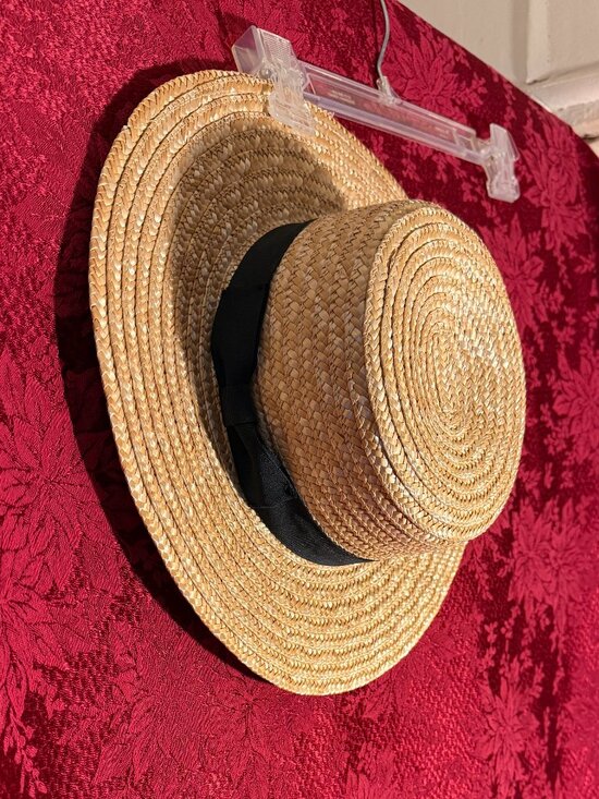 Lack Of Color Accessories - Women's Lack of Color Tan Spencer Straw Boater Hat w/Black Ribbon Size Med